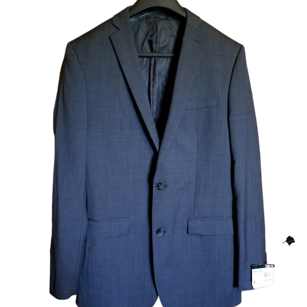 NWT Bar III Men's Wool Suit Coat Charcoal Sz 40L